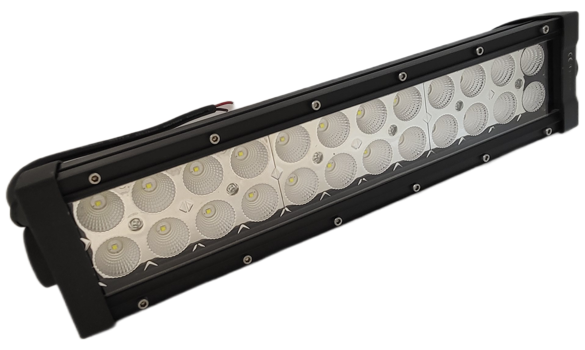 Munkalámpa, fényhíd, 2 soros, 24 LED terítő fénnyel 72W,6480 lumen, 10-30V , 35cm hosszú, 8 cm széles, 8,5 cm mély, IP68