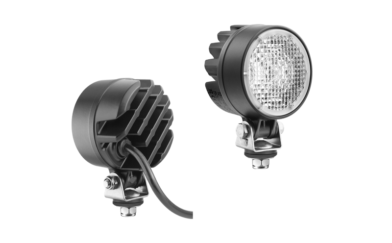 Munkalámpa LED, kis kerek, 2 LED TERÍTŐ, 800 lumen, 66x49mm átmérő, 12-24V, IP68