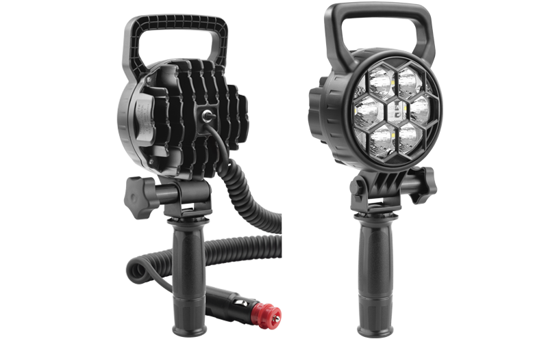 Munkalámpa LED-es, 3000lm, 12V-24V, 4m spirálkábel, szivargyujtó csatlakozó, foganytú