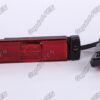 Szélességjelzõ 12-24V téglalap alakú sík hátoldalas piros középen 4 LED-es 130mm x 32mm (FT-17C LED)