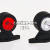 Szélességjelzõ 12-24V LED-es piros/fehér 90 fokos rövid egyenes 88mm kinyúlás (FT-9A LED)