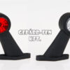 Szélességjelzõ 12-24V LED-es piros/fehér 45 fokos rövid ferde 133mm kinyúlás (FT-9C LED)