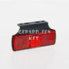 Szélességjelzõ 12-24V téglalap alakú piros középen 4 LED-es +tartó 102mm x 52mm (FT-17 C+K LED)