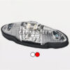 Szélességjelzõ 12-24V "csónak" alakú 2 funkciós (piros-fehér) LED-es +gumitalp +vezeték 120mm x 40mm x 35mm (FT-38 CB LED)