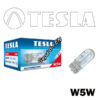 Üveg Izzó  Tesla12V 5W foglalat nélküli darabáras termék, minimum kiadható mennyiség 10db(csomag)