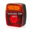Utánfutó hátsó lámpa multifunkciós  LED-s helyzetjelzõ-, fék-, irányjelzõvilágítás  (121 x 101 x 57 mm)  12V/24V (476-W18)