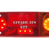 Hátsó lámpa (ZUK tip) prizma, LED-s helyzetjelzõ-, fék-, irányjelzõ világítás 264x102x65 mm, jobb 12V/24V (484-551dP)